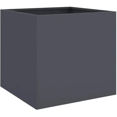 vidaXL Pflanzkübel Anthrazit 49x47x46 cm Stahl - Garten Pflanztopf vidaXL Pflanzkübel Anthrazit 49x47x46 cm Stahl - Garten Pflanztopf