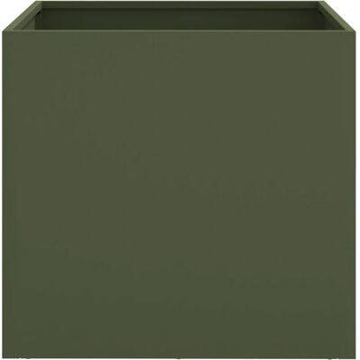 vidaXL 2-delige set olijfgroene plantenbakken - 49x47x46 cm Staal vidaXL 2-delige set olijfgroene plantenbakken - 49x47x46 cm Staal
