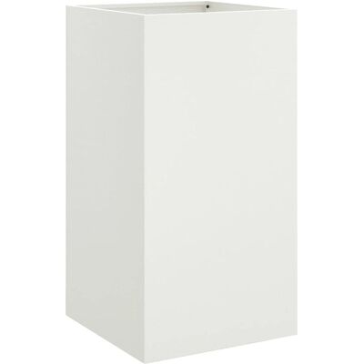 vidaXL Weiße 42x38x75 cm Stahl Pflanzkübel - Garten Deko vidaXL Weiße 42x38x75 cm Stahl Pflanzkübel - Garten Deko