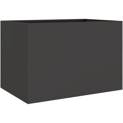 vidaXL Zwarte Stalen Plantbak 62x40x39 cm - Tuinbed vidaXL Zwarte Stalen Plantbak 62x40x39 cm - Tuinbed