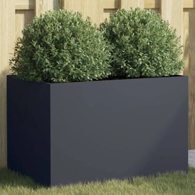 vidaXL Modell 62x40x39cm Antrazit Stahl Pflanzgefäß - Pflanzer vidaXL Modell 62x40x39cm Antrazit Stahl Pflanzgefäß - Pflanzer