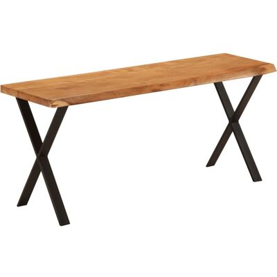 vidaXL Indoor Bank - Massiv Akazienholz - Natürliche Baumkante - 105cm - Schwarz vidaXL Indoor Bank - Massiv Akazienholz - Natürliche Baumkante - 105cm - Schwarz