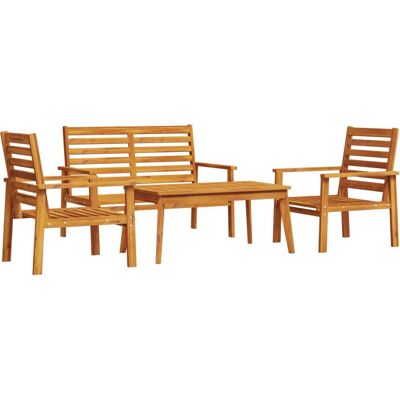 vidaXL Gartenmöbel-Set - Lounge-Set aus Akazienholz, 4-tlg vidaXL Gartenmöbel-Set - Lounge-Set aus Akazienholz, 4-tlg
