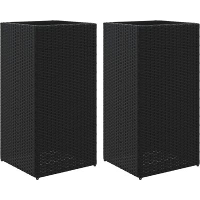 vidaXL Schwarze Pflanzkübel 40x40x80cm - Gartenkübel vidaXL Schwarze Pflanzkübel 40x40x80cm - Gartenkübel