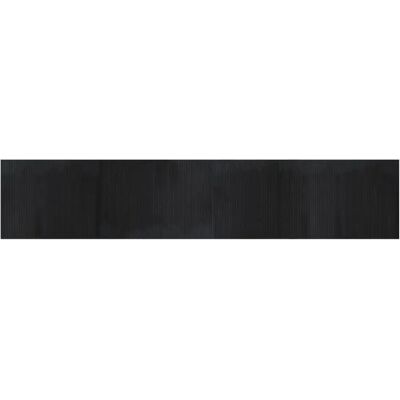 Alfombra rectangular de bambú negro vidaXL 80x400 cm - Alfombra Alfombra rectangular de bambú negro vidaXL 80x400 cm - Alfombra