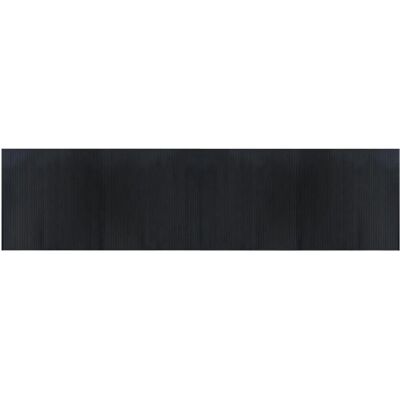 vidaXL Schwarzer Bambus-Teppich 100x400 cm - Robust & Natürlich vidaXL Schwarzer Bambus-Teppich 100x400 cm - Robust & Natürlich