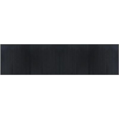 Alfombra de bambú negra vidaXL 100x400cm - Rectangular Alfombra de bambú negra vidaXL 100x400cm - Rectangular