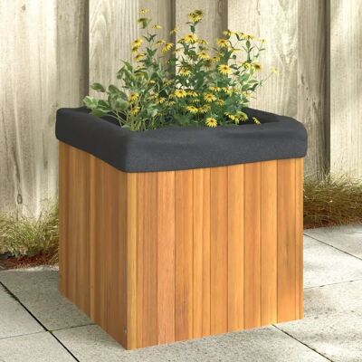 vidaXL Pflanzgefäß 45x45x45 cm Massives Akazienholz - Gartenpflanzgefäß vidaXL Pflanzgefäß 45x45x45 cm Massives Akazienholz - Gartenpflanzgefäß