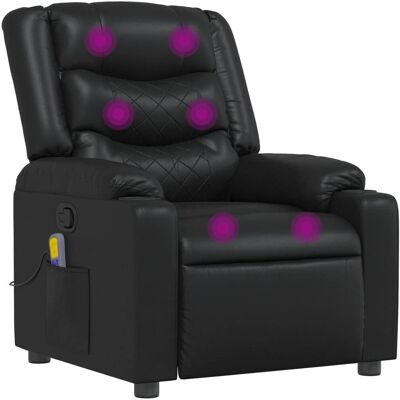 Vidaxl Fauteuil de massage - Noir - Inclinaison manuelle - Publicité Vidaxl Fauteuil de massage - Noir - Inclinaison manuelle - Publicité