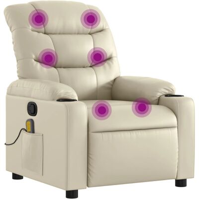 Fauteuil de massage VIDAXL - Crème, Réglable, Massage - Fauteuil de massage - Publicité Fauteuil de massage VIDAXL - Crème, Réglable, Massage - Fauteuil de massage - Publicité