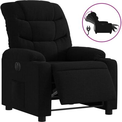 chaise d'appoint vidaXL - Fauteuil inclinable manuel en tissu noir - Publicité chaise d'appoint vidaXL - Fauteuil inclinable manuel en tissu noir - Publicité