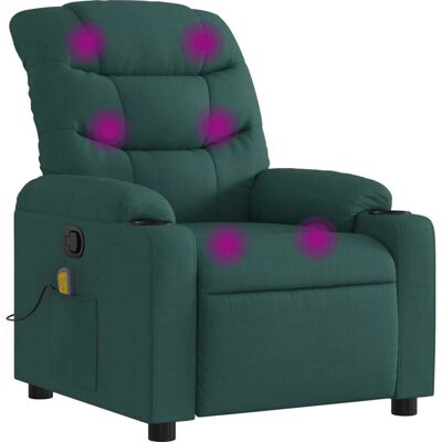 VidaXL Sessel - dunkelgrün - verstellbarer Massagesessel VidaXL Sessel - dunkelgrün - verstellbarer Massagesessel