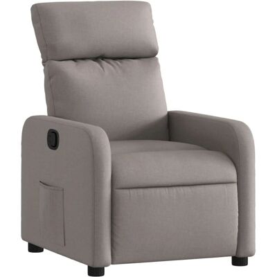 vidaXL Massagesessel Stoff Taupe Mit Massage: Nein Modell: Manuelles Neigesystem - Accent Chair vidaXL Massagesessel Stoff Taupe Mit Massage: Nein Modell: Manuelles Neigesystem - Accent Chair