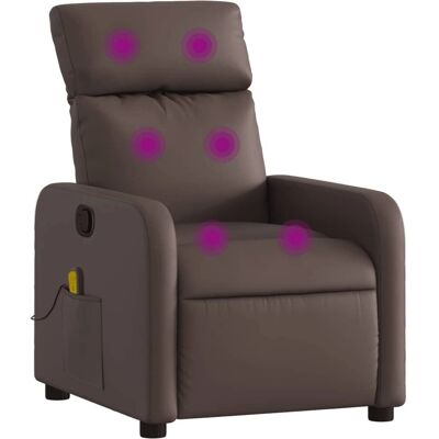 Fauteuil de massage électrique vidaXL marron - Siège d'accent - Publicité Fauteuil de massage électrique vidaXL marron - Siège d'accent - Publicité
