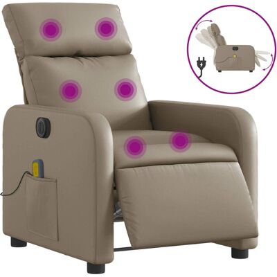 vidaXL Massagesessel - Braun Kunstleder Cappuccino - Relaxsessel vidaXL Massagesessel - Braun Kunstleder Cappuccino - Relaxsessel