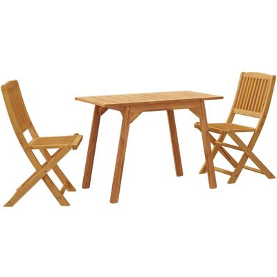 vidaXL Outdoor-Möbelset - 3-teiliges Gartentisch und Stühle aus Massivholz vidaXL Outdoor-Möbelset - 3-teiliges Gartentisch und Stühle aus Massivholz
