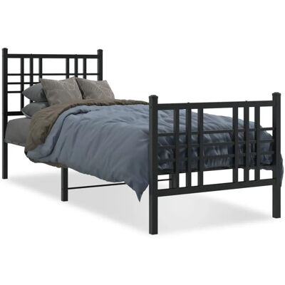 vidaXL Metaalbedframe met hoofdbord en voeteneind - 75x190 cm - Bedframe vidaXL Metaalbedframe met hoofdbord en voeteneind - 75x190 cm - Bedframe