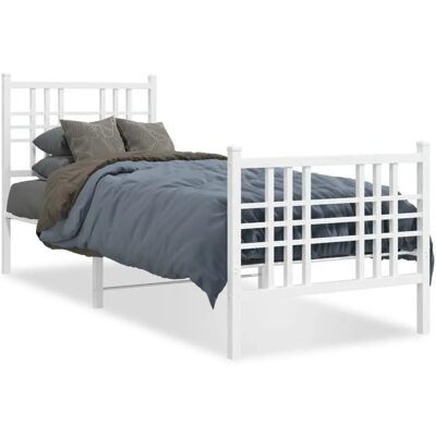 vidaXL Metal Bed Frame with Headboard - Bed Frame vidaXL Metal Bed Frame with Headboard - Bed Frame