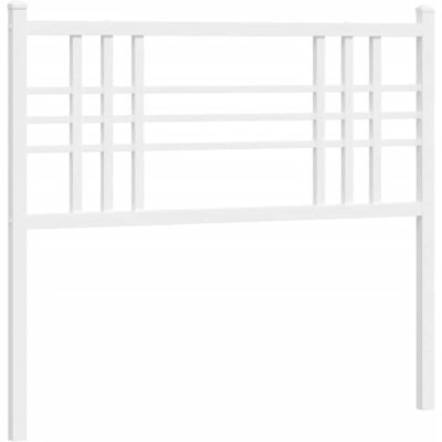 vidaXL metalen hoofdbord wit 120 cm - Voorkant vidaXL metalen hoofdbord wit 120 cm - Voorkant