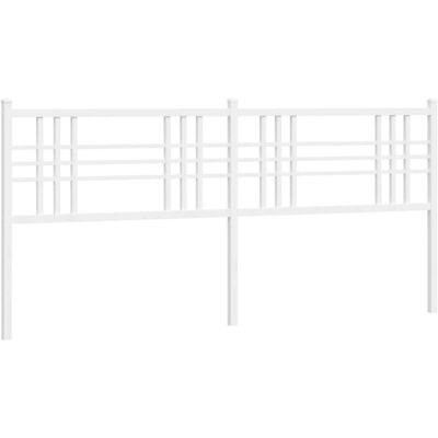 vidaXL Metalen hoofdbord Wit 193 cm - Hoofdbord vidaXL Metalen hoofdbord Wit 193 cm - Hoofdbord