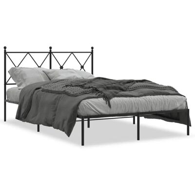 vidaXL Bettgestell - 120x200cm - Schwarz - Metall vidaXL Bettgestell - 120x200cm - Schwarz - Metall