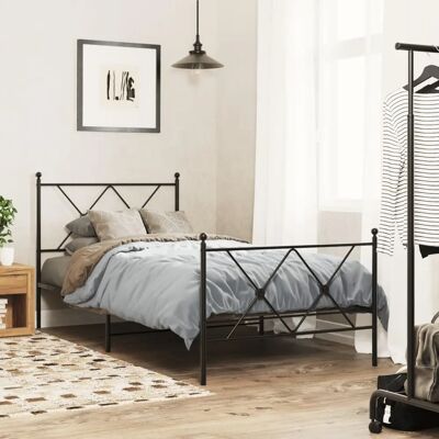 vidaXL Metallbett mit Kopf- und Fußteil - 90x190 cm vidaXL Metallbett mit Kopf- und Fußteil - 90x190 cm