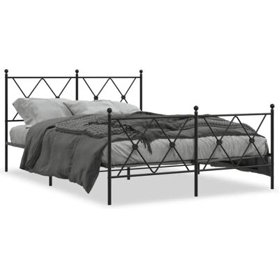 vidaXL Metallbettgestell mit Kopf- und Fußteil - Bett vidaXL Metallbettgestell mit Kopf- und Fußteil - Bett
