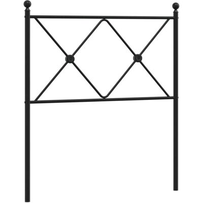 vidaXL Musta metallinen pääty 80 cm - Pääty vidaXL Musta metallinen pääty 80 cm - Pääty
