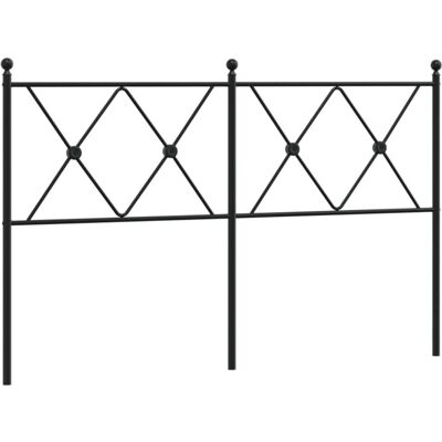 vidaXL Metaal hoofdbord zwart 137 cm - Hoofdbord vidaXL Metaal hoofdbord zwart 137 cm - Hoofdbord