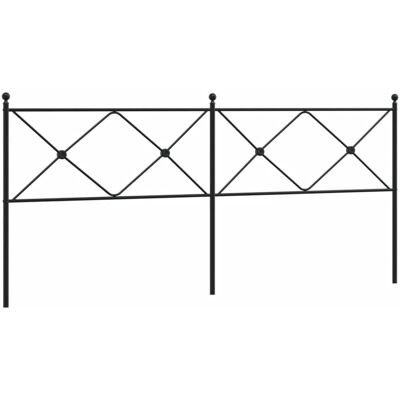 vidaXL Metall-Kopfteil Schwarz 200 cm - Kopfteil vidaXL Metall-Kopfteil Schwarz 200 cm - Kopfteil