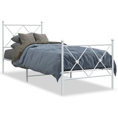 vidaXL Metallbett mit Kopfteil - Bettgestell vidaXL Metallbett mit Kopfteil - Bettgestell