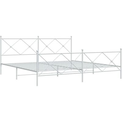 vidaXL metallinen sänkykehys pääty- ja jalkapaneelilla - 200x200 cm vidaXL metallinen sänkykehys pääty- ja jalkapaneelilla - 200x200 cm