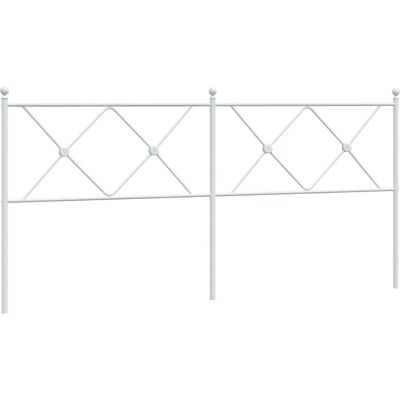 vidaXL 376588 Tête de lit blanche - Métal, 193 cm vidaXL 376588 Tête de lit blanche - Métal, 193 cm