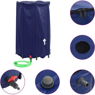 vidaXL Water Tank 500L Foldable PVC vidaXL Water Tank 500L Foldable PVC