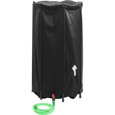 vidaXL Water Tank 380L Foldable PVC with Tap vidaXL Water Tank 380L Foldable PVC with Tap
