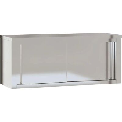 vidaXL Küchen-Wandschrank mit Schiebetüren - Edelstahl - Wand Schrank vidaXL Küchen-Wandschrank mit Schiebetüren - Edelstahl - Wand Schrank