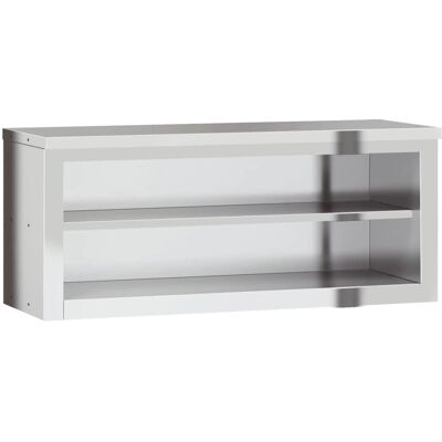vidaXL Keukenkast Wandkast Met Plank Roestvrij staal - 110 x 40 x 46 cm vidaXL Keukenkast Wandkast Met Plank Roestvrij staal - 110 x 40 x 46 cm