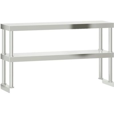 vidaXL Rustfrit ståltrearbejdsbord 110x30x65 cm - Arbejdsbord vidaXL Rustfrit ståltrearbejdsbord 110x30x65 cm - Arbejdsbord