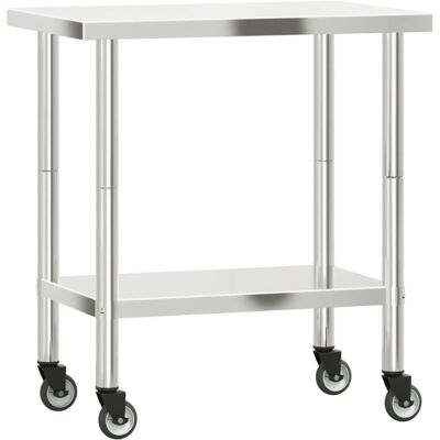 vidaXL Küchenarbeits tafel - Edelstahl, 82,5x55x85 cm - Küchenarbeits Tisch vidaXL Küchenarbeits tafel - Edelstahl, 82,5x55x85 cm - Küchenarbeits Tisch