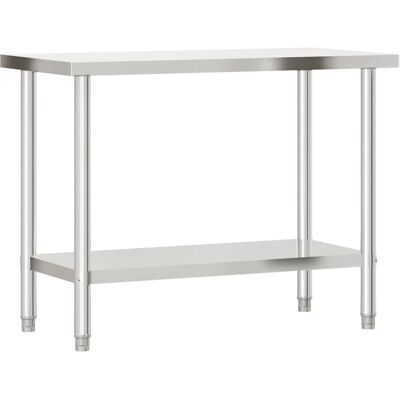 vidaXL Küchenarbeits Tisch Edelstahl 110x55x85 cm vidaXL Küchenarbeits Tisch Edelstahl 110x55x85 cm