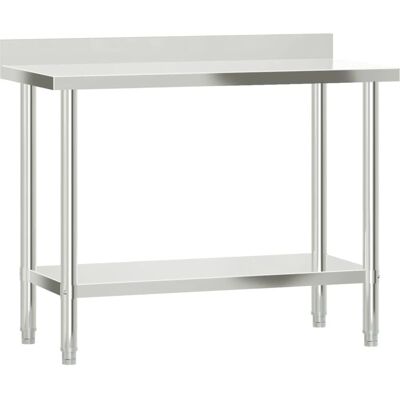 vidaXL Küchenarbeits Tisch aus Edelstahl - 110x55x93 cm - Für Lebensmittelzubereitung vidaXL Küchenarbeits Tisch aus Edelstahl - 110x55x93 cm - Für Lebensmittelzubereitung