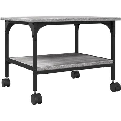 vidaXL Druckerständer 2-stufig Grau Sonoma - Druckerständer vidaXL Druckerständer 2-stufig Grau Sonoma - Druckerständer
