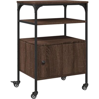 vidaXL Druckerständer 3-stufig Braun Eichen - Drucker Tisch vidaXL Druckerständer 3-stufig Braun Eichen - Drucker Tisch