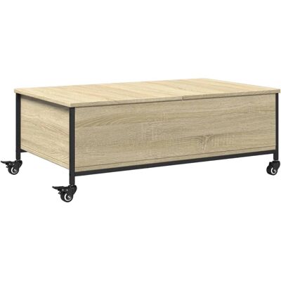 vidaXL 842297 Salontafel met Wielen - Salontafel vidaXL 842297 Salontafel met Wielen - Salontafel