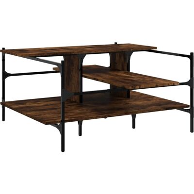 vidaXL Rauch Eichen-Optik Couchtisch - 100x100x48,5 cm - Holzwerkstoff vidaXL Rauch Eichen-Optik Couchtisch - 100x100x48,5 cm - Holzwerkstoff