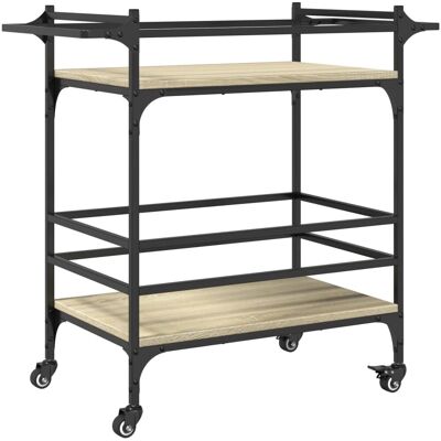 vidaXL Keukentrolley Sonoma Eikenkleurig 82x40x78,5 cm Bois - Publicité vidaXL Keukentrolley Sonoma Eikenkleurig 82x40x78,5 cm Bois - Publicité