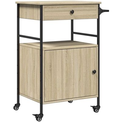vidaXL Carro de cuisine chêne Sonoma - Bois d'ingénierie - 56x43x89,5 cm - Chariot de cuisine - Publicité vidaXL Carro de cuisine chêne Sonoma - Bois d'ingénierie - 56x43x89,5 cm - Chariot de cuisine - Publicité