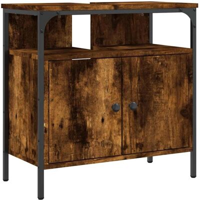 vidaXL Waschbeckenunterschrank Räuchereiche 60x30x60 cm - Badezimmer Unterschrank vidaXL Waschbeckenunterschrank Räuchereiche 60x30x60 cm - Badezimmer Unterschrank