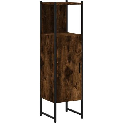 vidaXL Badezimmerunterschrank Rauch Eiche 33x33x120,5 cm - Waschtisch vidaXL Badezimmerunterschrank Rauch Eiche 33x33x120,5 cm - Waschtisch