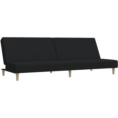 vidaXL Sort sovesofa - 2-i-1 konvertibel vidaXL Sort sovesofa - 2-i-1 konvertibel
